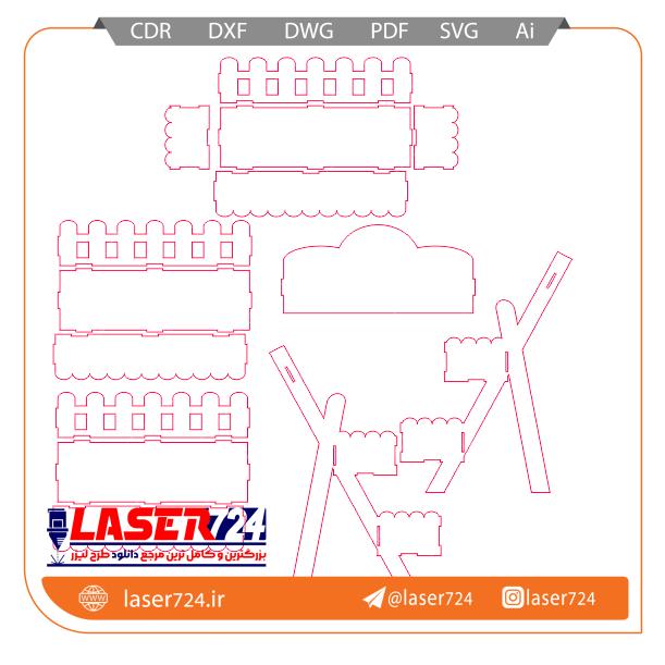 تصویر طرح استند دو طبقه شیرینی #2